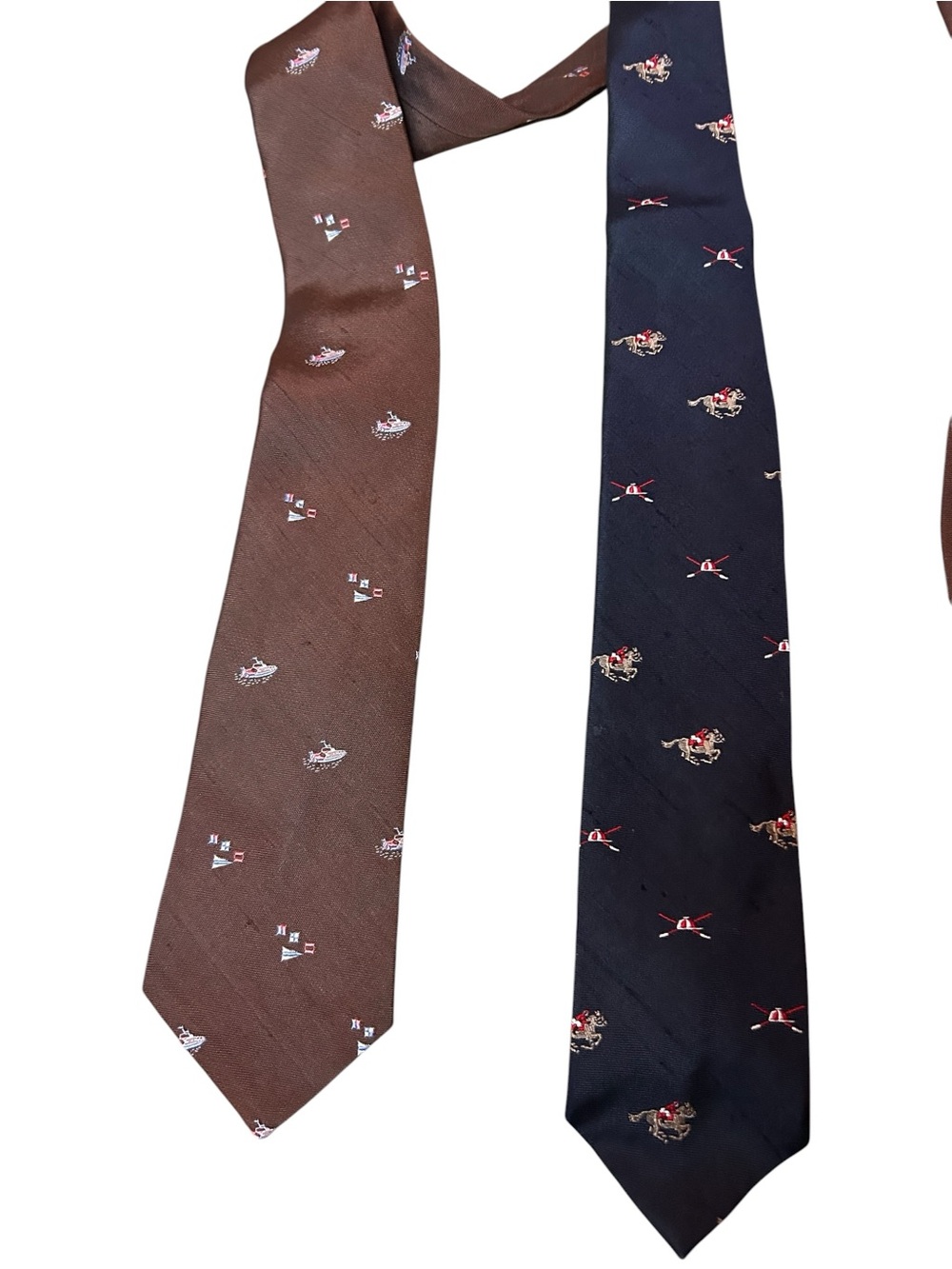 Vintage Marshall Field’s Tie Boating Nautical Novelty Race Horse Tie